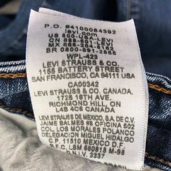 Levis Womens The Original Jean Jeans Size 8 Blue Denim Skinny Legging Casual - Picture 10 of 16